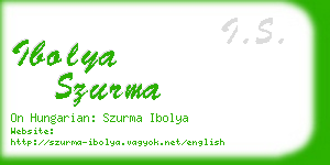 ibolya szurma business card